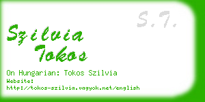 szilvia tokos business card